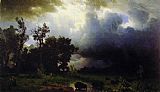 Albert Bierstadt Famous Paintings - Buffalo Trail